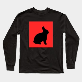 Rabbit in red Long Sleeve T-Shirt